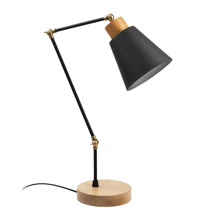 Opviq Manavgat - N-590 Lámpara de mesa Negro y Roble Opviq Manavgat - N-590 Lámpara de mesa Negro y Roble